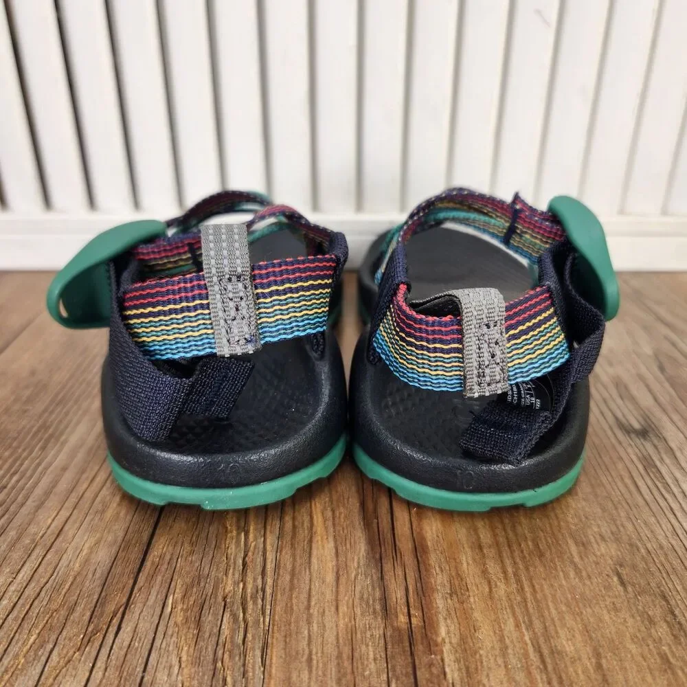 Chaco ZX/1 Ecotread Kids Sz 10M Rising Navy Blue Strappy Beach Sandals JCH180386